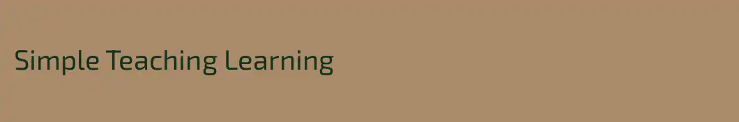 Simple Teaching Learning